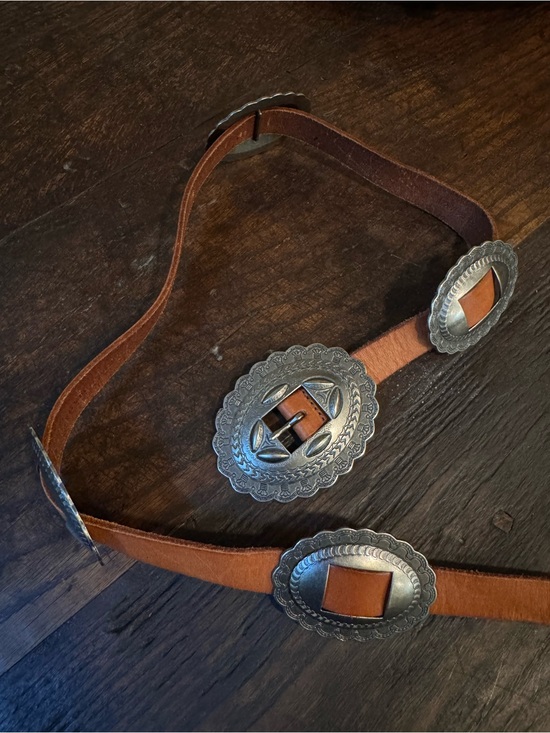 Ralph Lauren Accessories - Ralph Lauren American Living Leather Western Concho Belt - Brown M 30-34